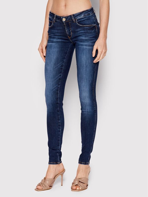 Guess Guess Jeans hlače W2YAJ2 D4Q03 Modra Skinny Fit