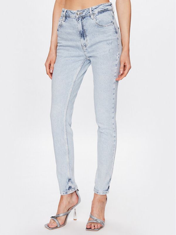 Guess Guess Jeans hlače W3RA26 D4WB1 Modra Super Skinny Fit