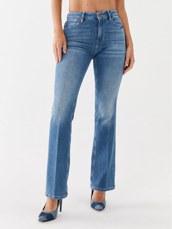 Guess Guess Jeans hlače W3YA0L D4U55 Modra Flare Fit