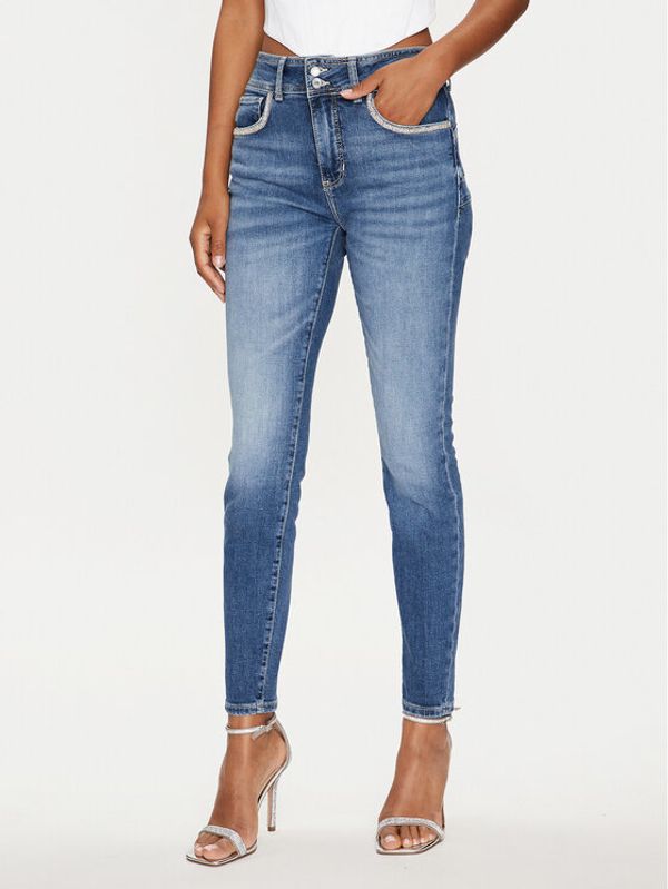 Guess Guess Jeans hlače W4GA34 D5923 Modra Skinny Fit