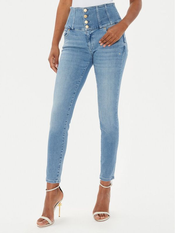 Guess Guess Jeans hlače W4YA0M D5E42 Modra Skinny Fit