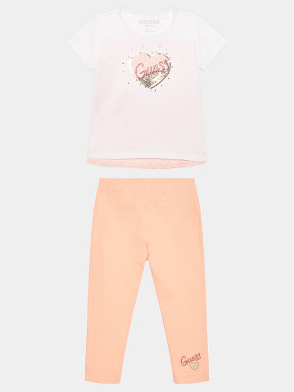 Guess Guess Komplet majica in legice K4GG01 K6YW0 Oranžna Regular Fit