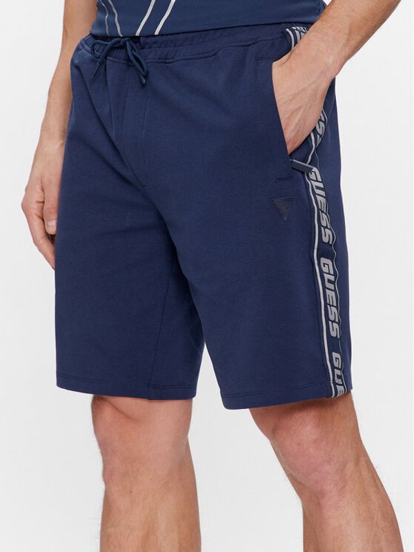 Guess Guess Kratke hlače iz tkanine Arlo Z2YD02 K6ZS1 Mornarsko modra Loose Fit