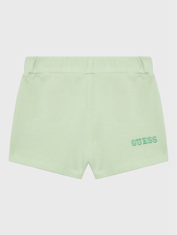 Guess Guess Kratke hlače iz tkanine K3GD11 KA6R3 Zelena Regular Fit