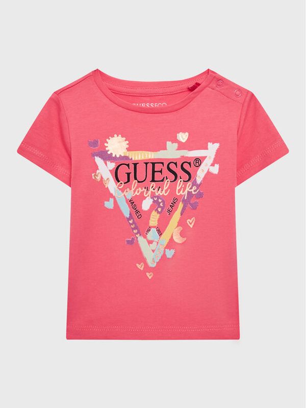 Guess Guess Majica A3GI00 K6YW3 Roza Regular Fit