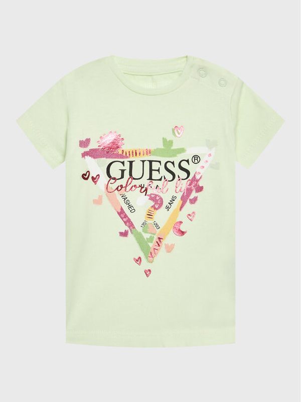 Guess Guess Majica A3GI00 K6YW3 Zelena Regular Fit