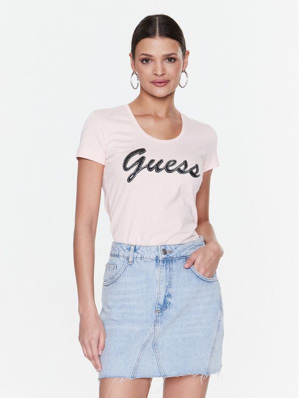 Guess Guess Majica Adriana W3RI50 J1314 Roza Slim Fit