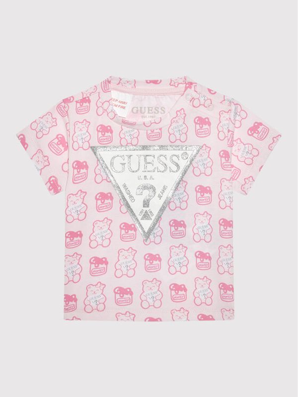 Guess Guess Majica H1YT00 K6YW1 Roza Regular Fit