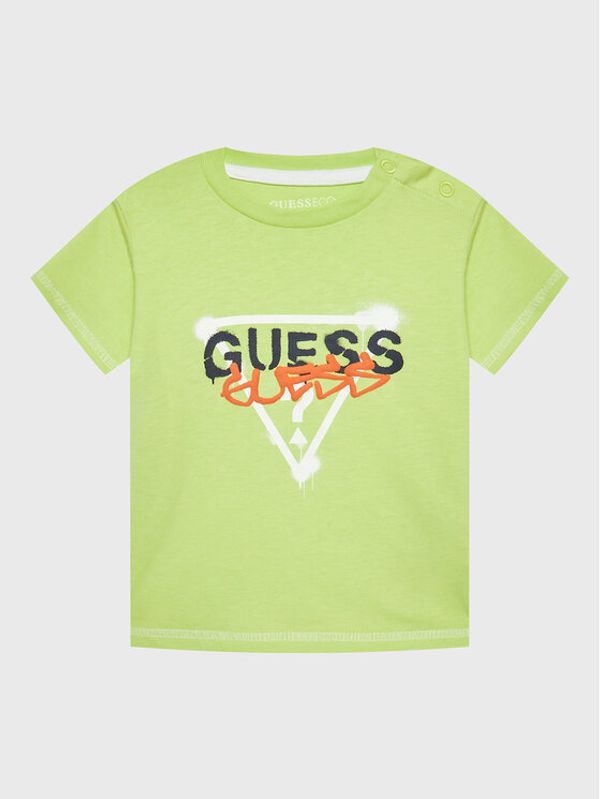 Guess Guess Majica I3RI02 K8HM0 Zelena Regular Fit