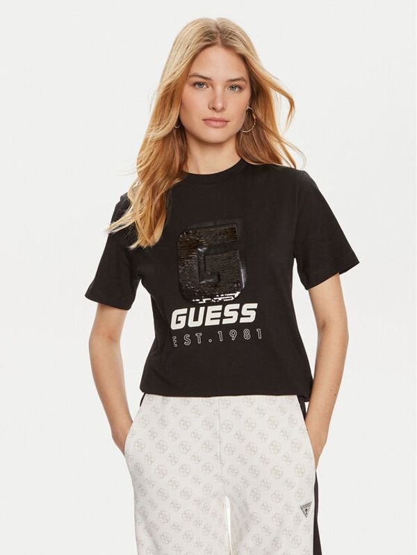 Guess Guess Majica Ines V4YI07 I3Z14 Črna Regular Fit