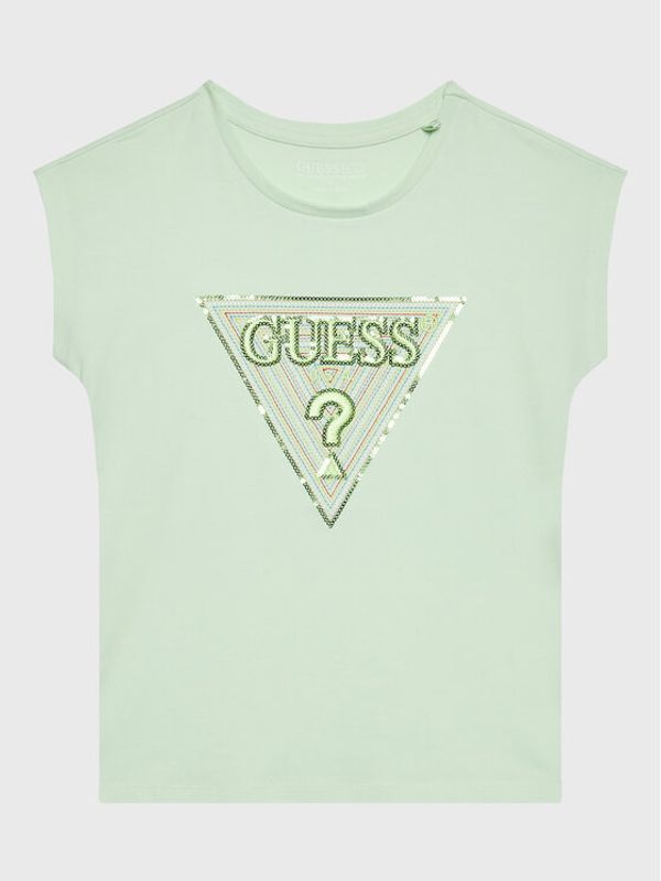 Guess Guess Majica J3GI33 K6YW1 Zelena Boxy Fit