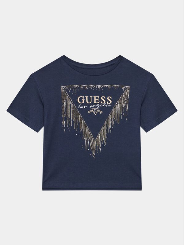 Guess Guess Majica J4RI24 K6YW4 Mornarsko modra Boxy Fit