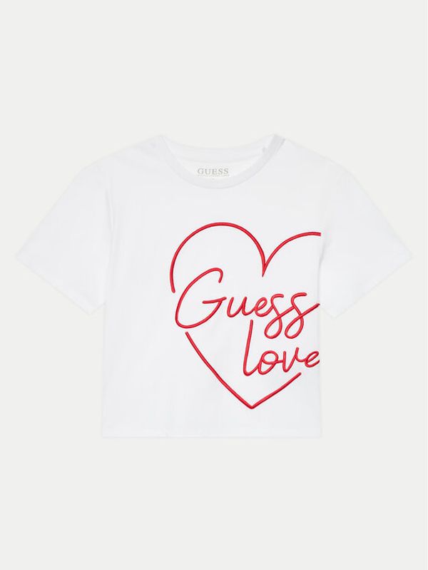 Guess Guess Majica J4YI06 K8HM4 Bela Boxy Fit