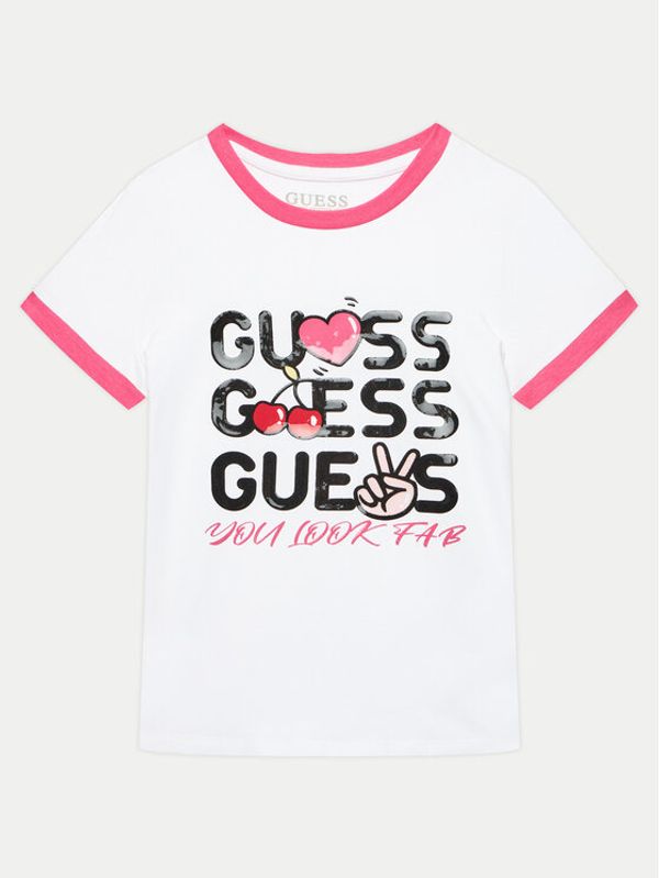 Guess Guess Majica J4YI08 K6YW4 Bela Regular Fit