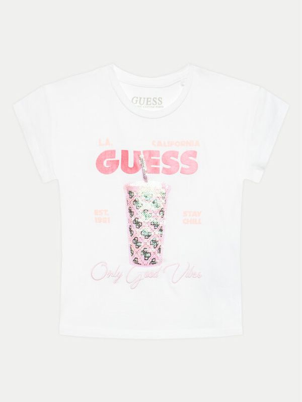 Guess Guess Majica K4GI24 K6YW4 Bela Regular Fit