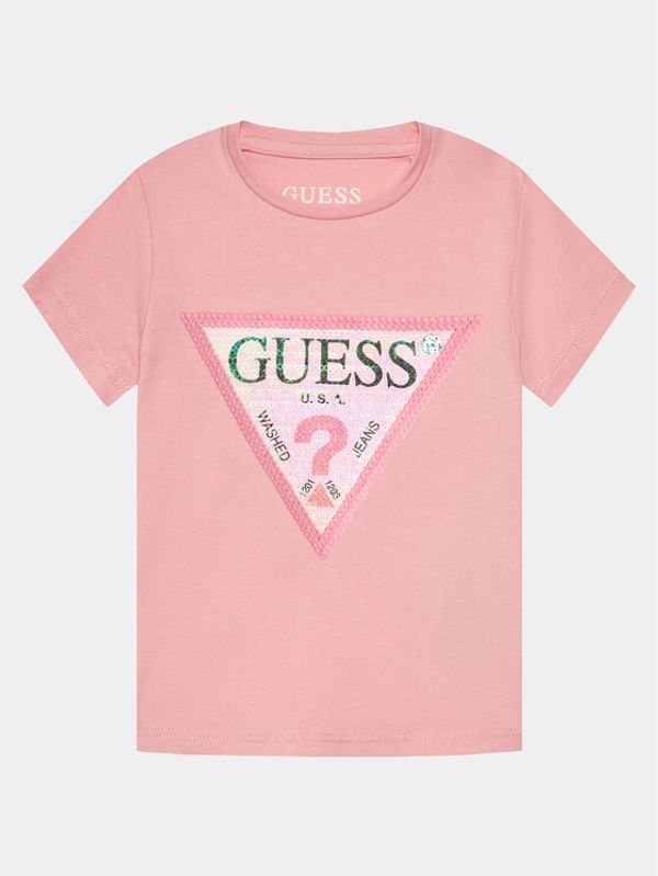 Guess Guess Majica K4RI31 K6YW1 Roza Regular Fit