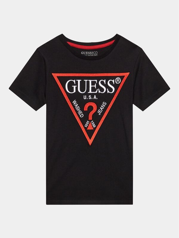 Guess Guess Majica L3BI41 K8HM4 Črna Regular Fit