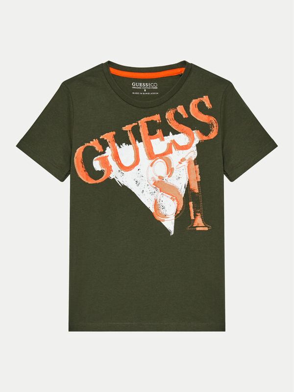 Guess Guess Majica L4BI02 I3Z14 Zelena Regular Fit