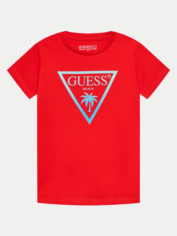 Guess Guess Majica L4GI33 J1311 Rdeča Regular Fit