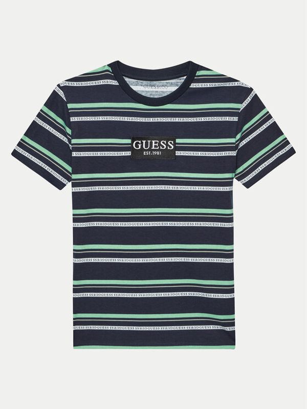 Guess Guess Majica L4YI24 K8HM3 Mornarsko modra Regular Fit