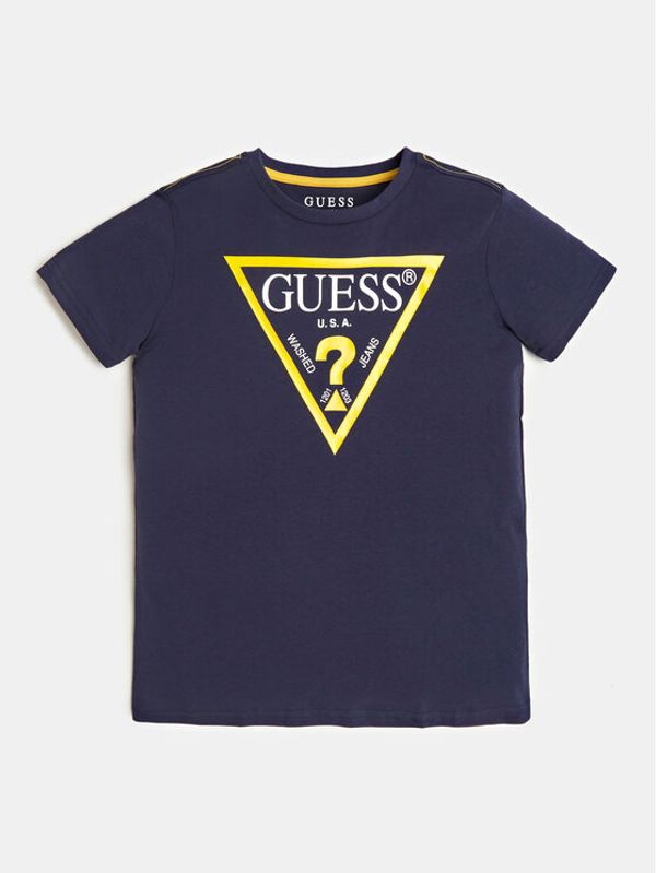 Guess Guess Majica L73I55 K8HM0 Mornarsko modra Regular Fit