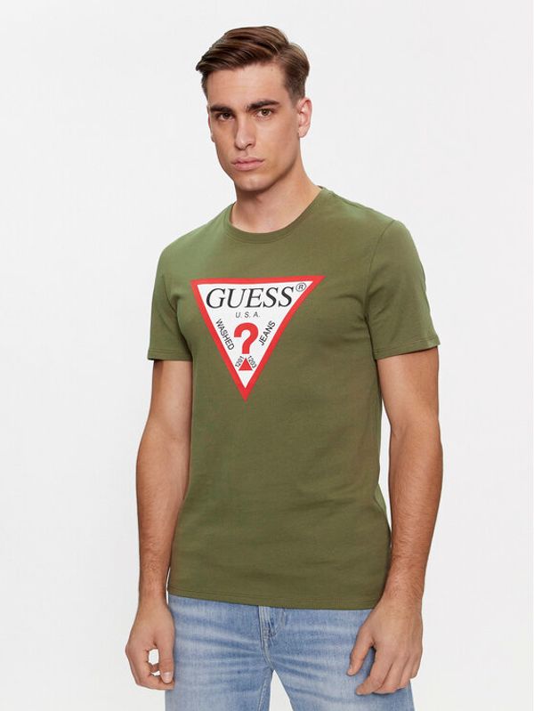 Guess Guess Majica Logo M2YI71 I3Z14 Zelena Slim Fit