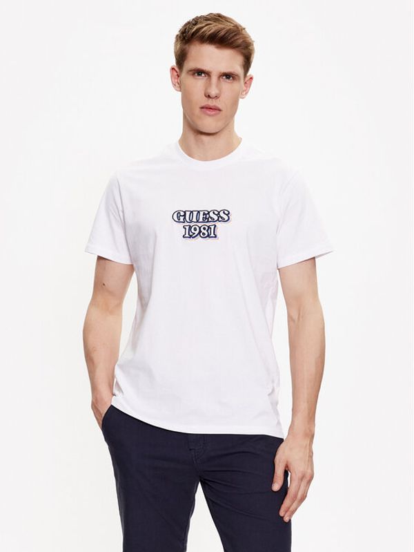 Guess Guess Majica Logo M3GI30 K8FQ4 Bela Slim Fit