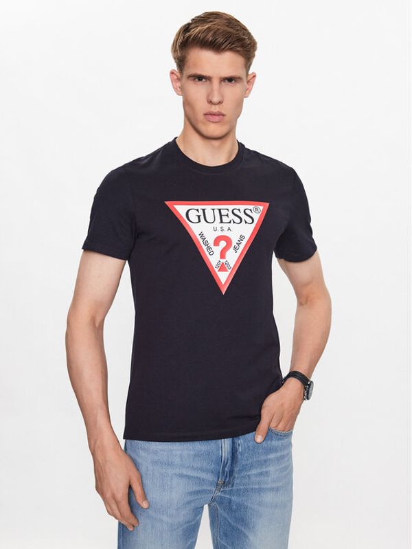 Guess Guess Majica M2YI71 I3Z14 Mornarsko modra Slim Fit