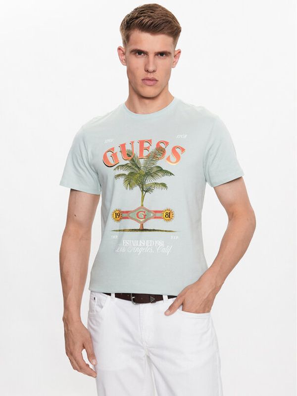 Guess Guess Majica M3YI61 K9RM1 Zelena Slim Fit