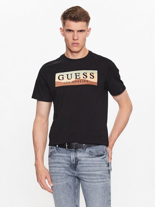 Guess Guess Majica M3YI90 K9RM1 Črna Slim Fit