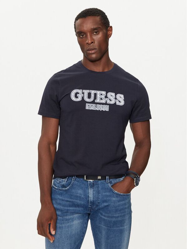 Guess Guess Majica M4BI45 I3Z14 Mornarsko modra Slim Fit