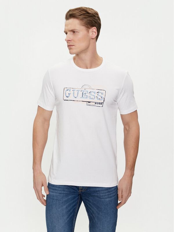 Guess Guess Majica M4GI26 J1314 Bela Slim Fit