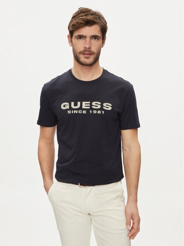 Guess Guess Majica M4GI61 J1314 Modra Slim Fit