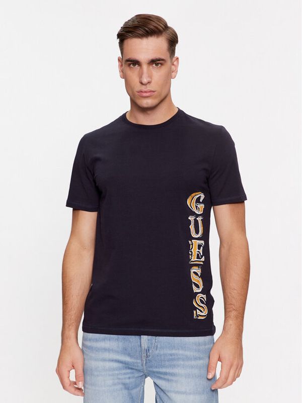 Guess Guess Majica M4RI30 J1314 Mornarsko modra Slim Fit