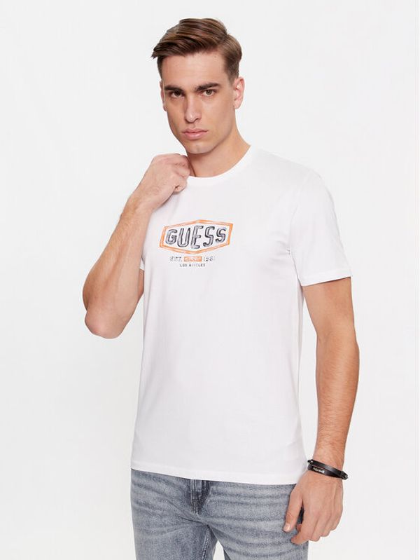 Guess Guess Majica M4RI33 J1314 Bela Slim Fit