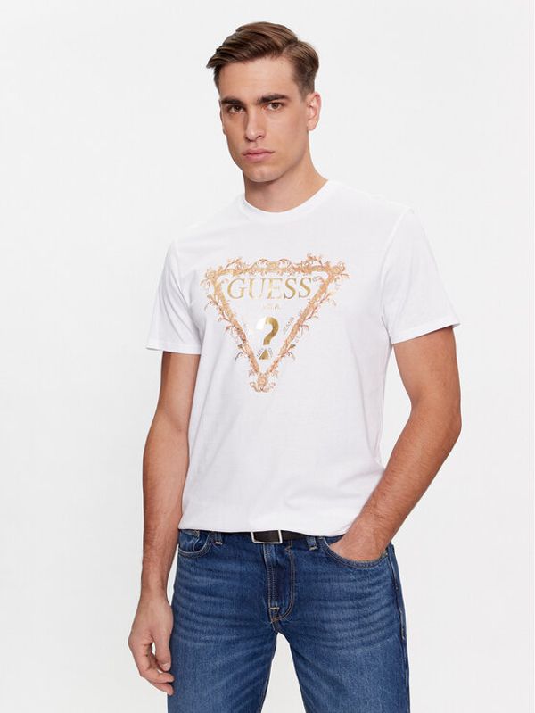 Guess Guess Majica M4RI62 K9RM1 Bela Slim Fit