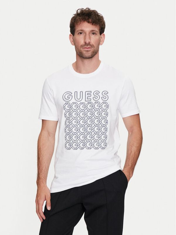 Guess Guess Majica M4YI29 J1314 Bela Slim Fit