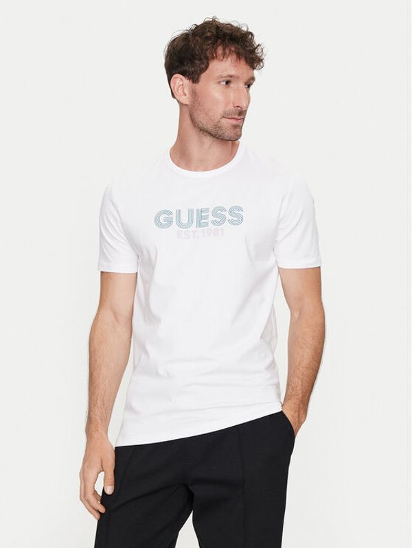 Guess Guess Majica M4YI30 J1314 Bela Slim Fit