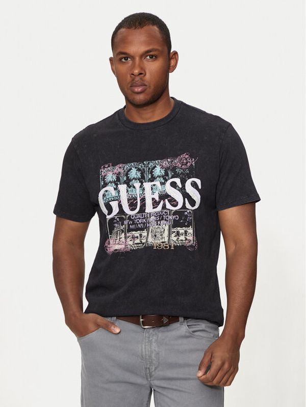 Guess Guess Majica M4YI79 K9RM1 Črna Regular Fit