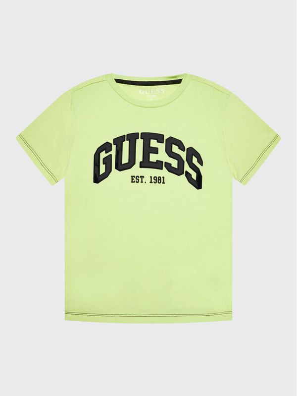 Guess Guess Majica N3RI07 K8HM3 Zelena Regular Fit