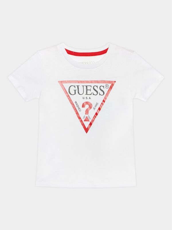 Guess Guess Majica N73I55 K8HM0 Bela Regular Fit