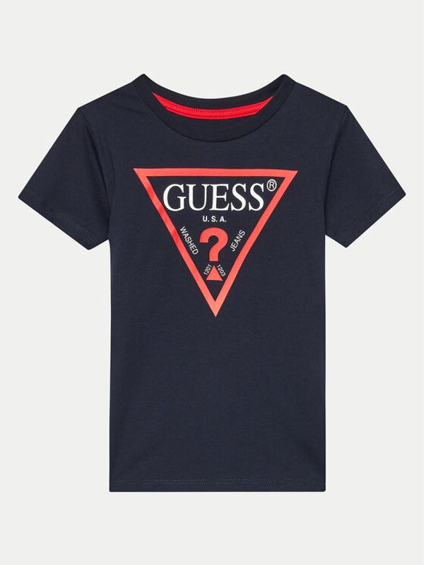 Guess Guess Majica N73I55 K8HM0 Mornarsko modra Regular Fit