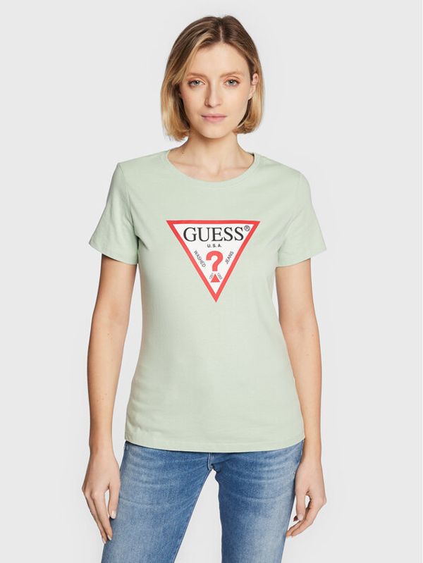 Guess Guess Majica Original W1YI1B I3Z11 Zelena Regular Fit