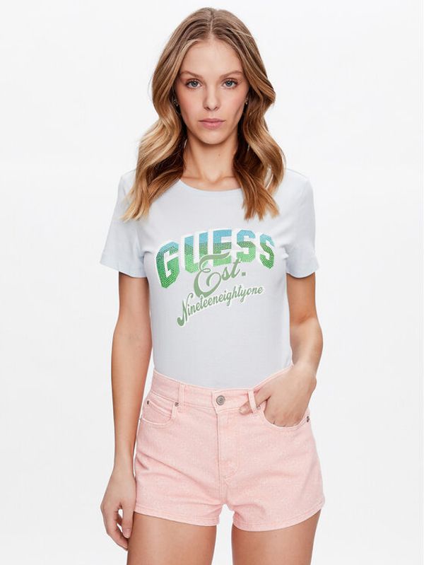 Guess Guess Majica Shaded Logo W3GI34 I3Z14 Modra Regular Fit