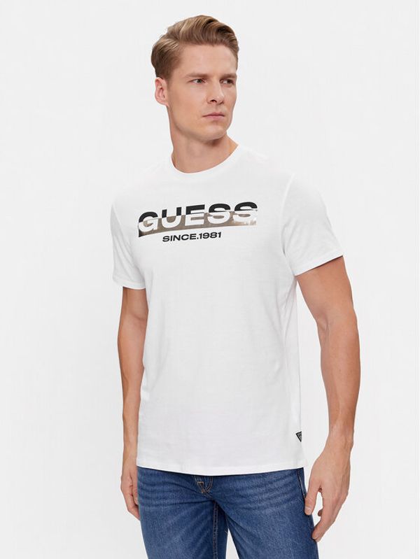 Guess Guess Majica Ss Bsc M4RI60 K9RM1 Bela Slim Fit