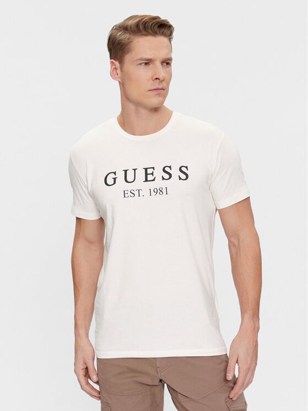 Guess Guess Majica U4RI22 K6YW0 Bela Regular Fit