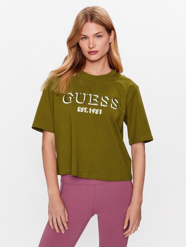 Guess Guess Majica V3YI16 I3Z14 Zelena Regular Fit