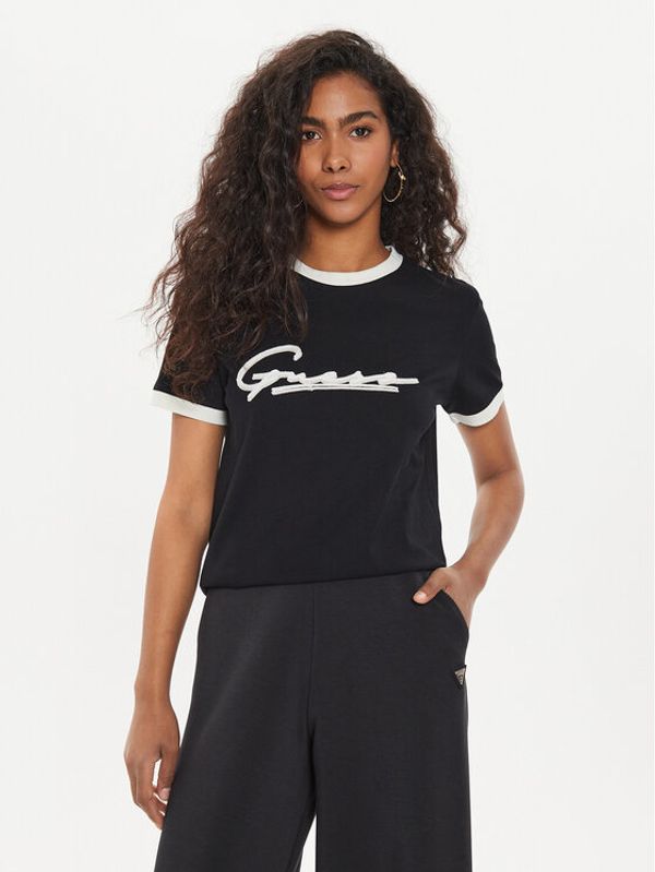 Guess Guess Majica V4YI05 K8FQ4 Črna Regular Fit