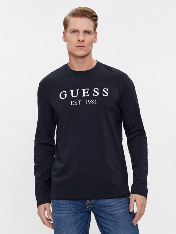 Guess Guess Majica z dolgimi rokavi U4RI11 K6YW0 Mornarsko modra Regular Fit