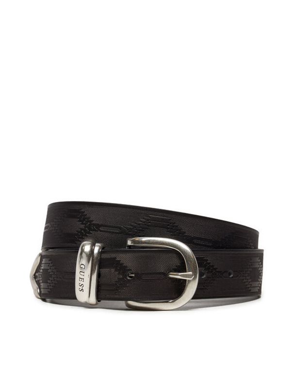 Guess Guess Moški pas Designed Folk Belt M4BZ32 L0VH0 Črna